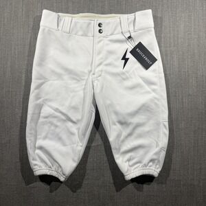BRUCE BOLT Pants Mens 30 White Short Baseball Knicker Crop Elastic Cuff New